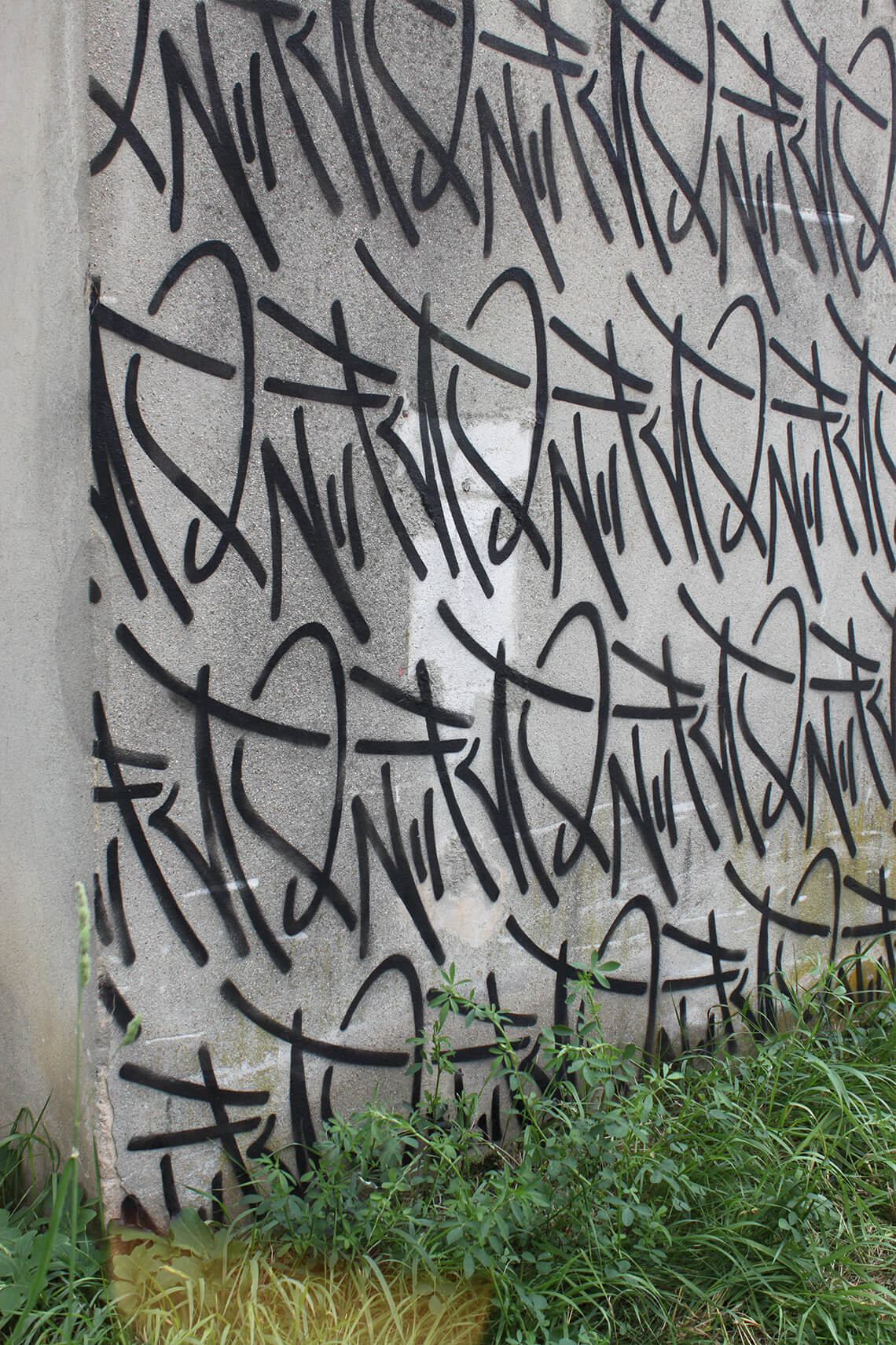 Street art répétition de graffitis